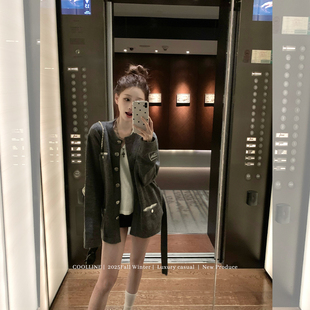 正肩小香可收腰纯羊毛开衫 经典 外套女 杜维埃1957 COOLLINE林子熙