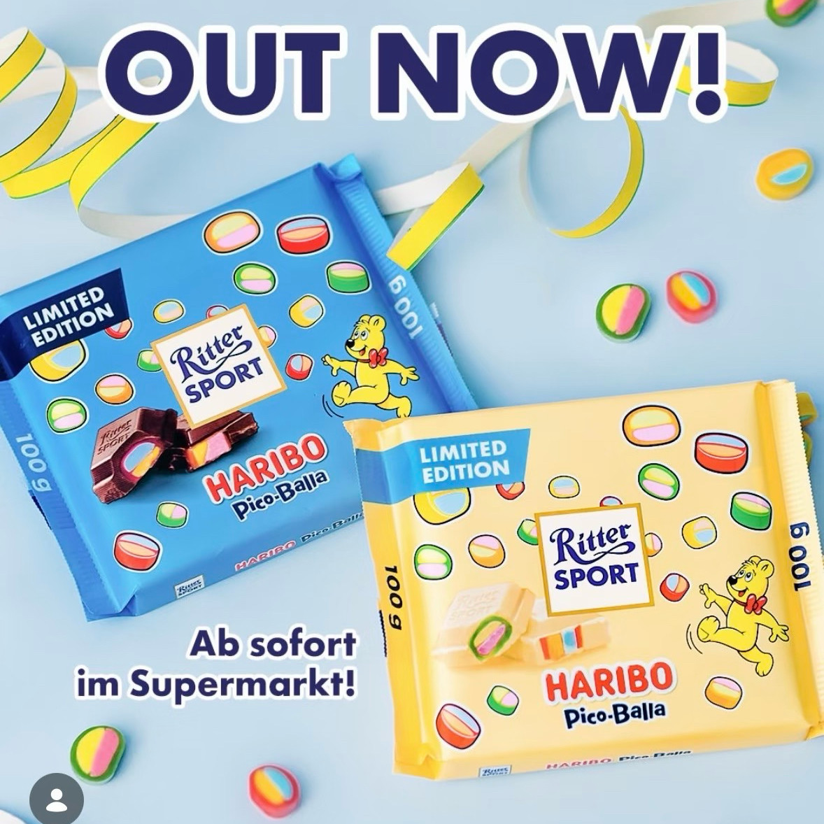 德国进口瑞特滋联名Ritter Sport &times; Haribo小熊软糖夹心巧克力