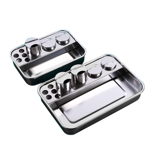 医用治疗盘不锈钢护士护理输液收纳消毒盒方盘器械纹绣换药托盘