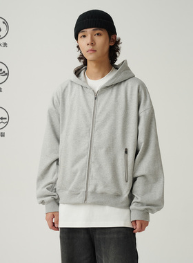 BUTTBILL BETA 23FW 460G重磅高质拉链连帽卫衣日系宽松廓形短款