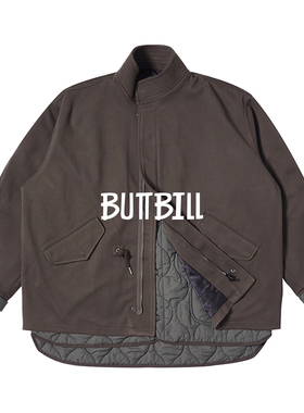 BUTTBILL22AW日系复古三合一两件套毛呢M51风衣外套宽松廓形棉衣