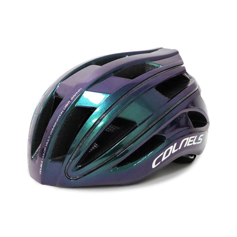 骑行头盔一体成型氛围灯尾灯多种灯光山地公路自行车头盔厂家