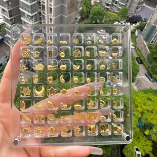 金豆豆收纳盒一克1g收纳瓶金条罐透明亚克力黄金首饰吊坠展示盒盘