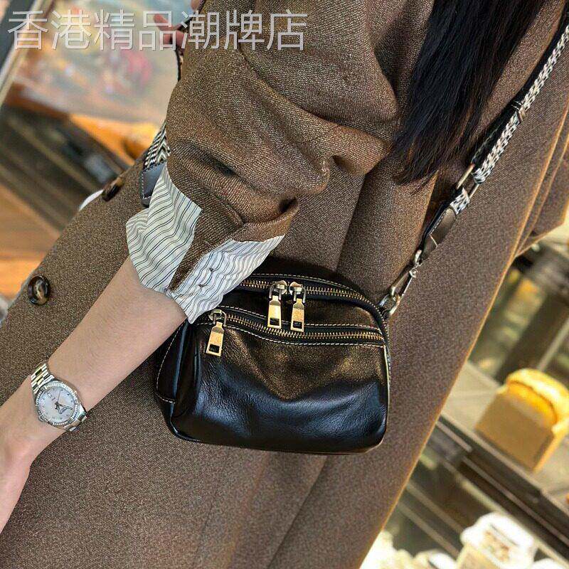 法国正品MK Jessie真皮包包女斜挎迷你小包包质感手机包牛皮女包