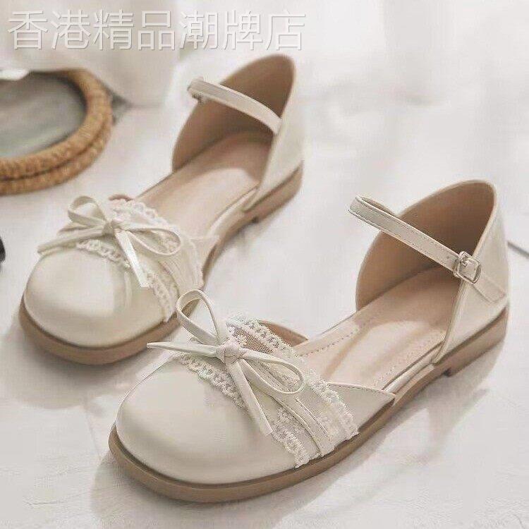 包头凉鞋女款2026年夏季新款仙女风法式绝美配裙子的中空浅口单鞋