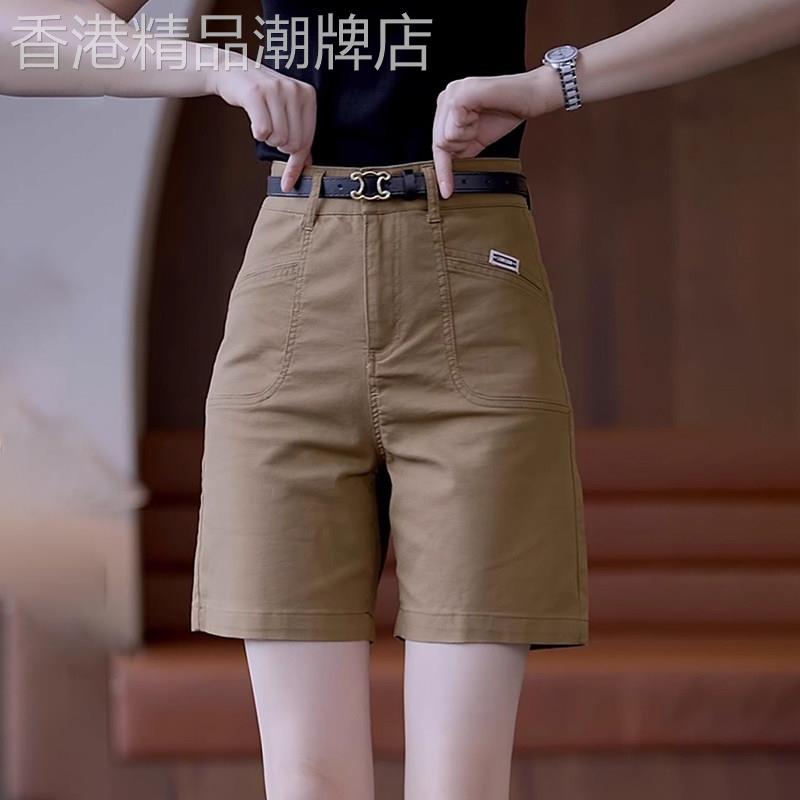 牛仔短裤女夏季薄款2026年新款时尚高腰宽松阔腿a字外穿五分中裤