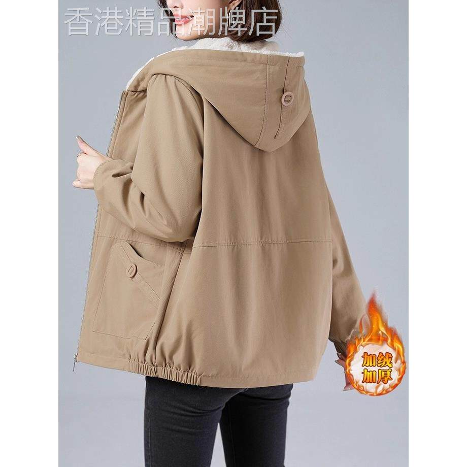 棉服外套女2025新款冬季大码胖mm加绒加厚保暖显瘦不臃肿冲锋衣