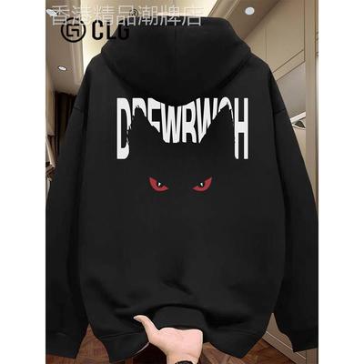 香港CLG潮牌美式高街小众连帽卫衣衫秋冬新款重磅青少年宽松外套