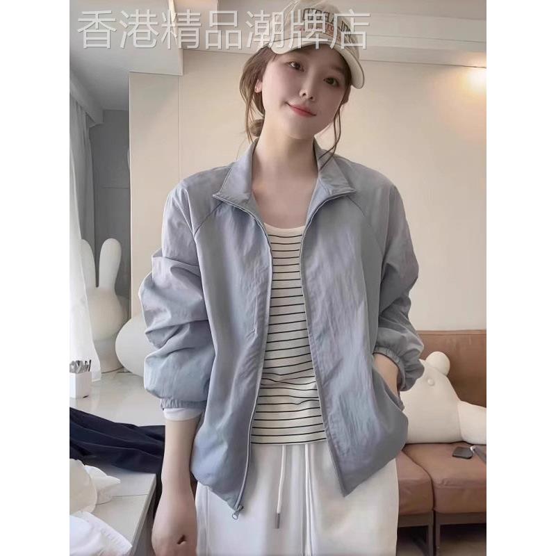设计感立领薄款防晒外套女2025春夏新款户外休闲冲锋衣开衫上衣女