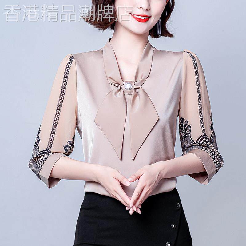 衬衫女春秋2025新款时尚气质复古修身衬衣设计感小众职业长袖上衣