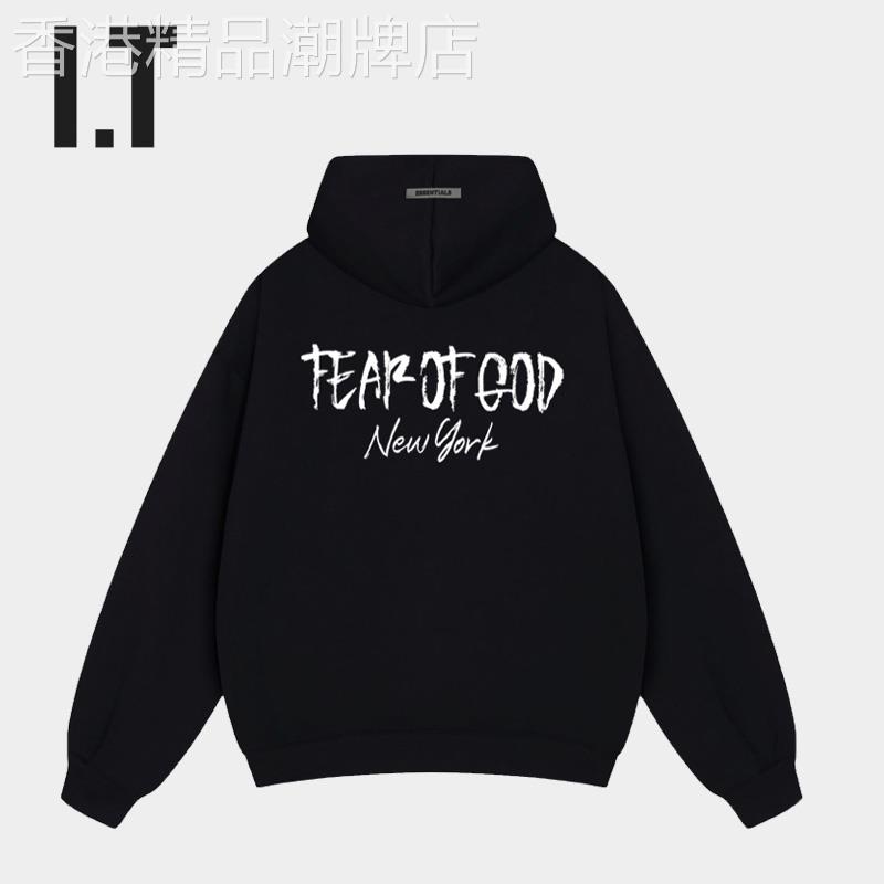 FOG潮牌ESSENTIALS纽约限定连帽衫卫衣男女高街美式情侣加绒外套