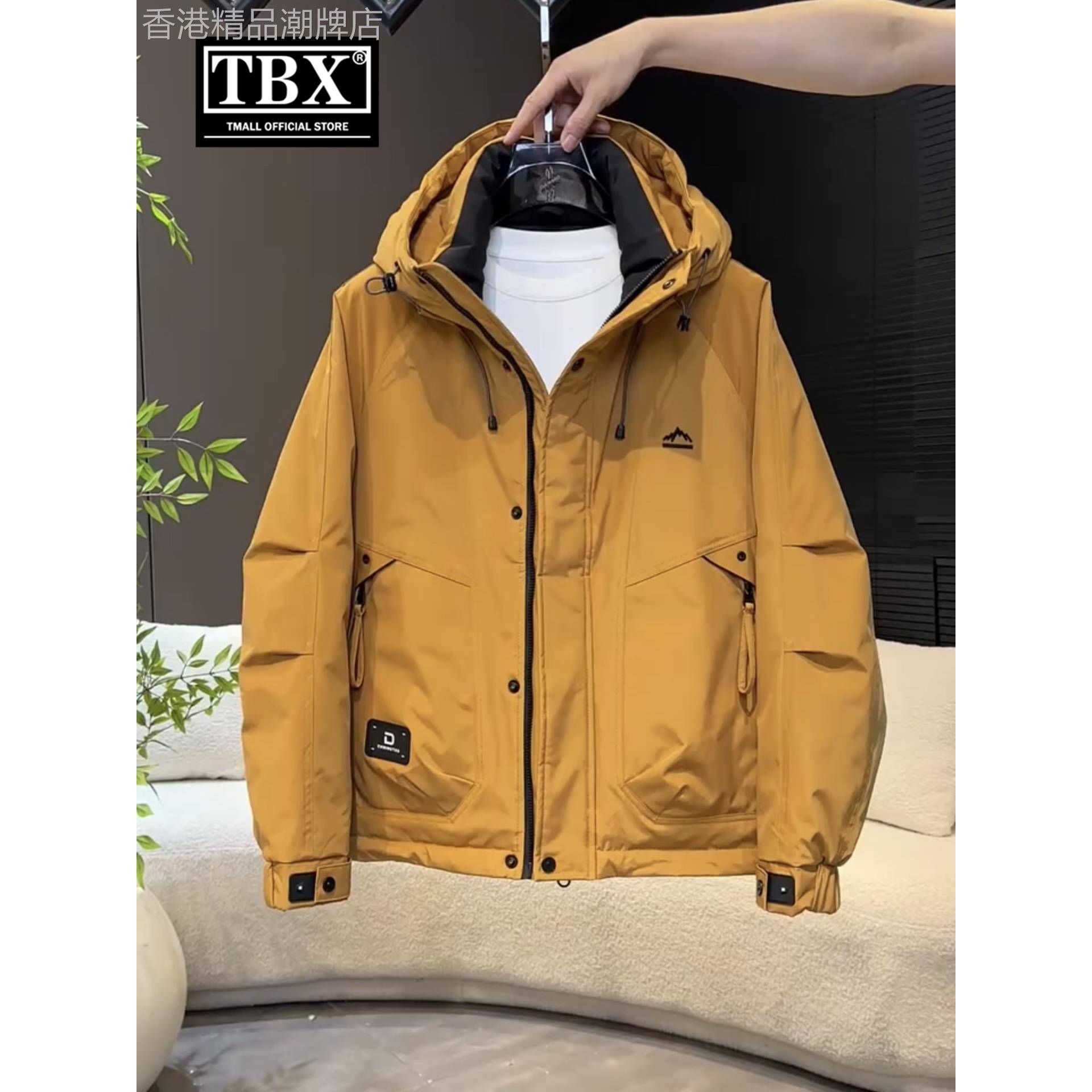 高端工装羽绒服男士2025新款爆款冬季保暖鸭绒短款冲锋衣外套男款