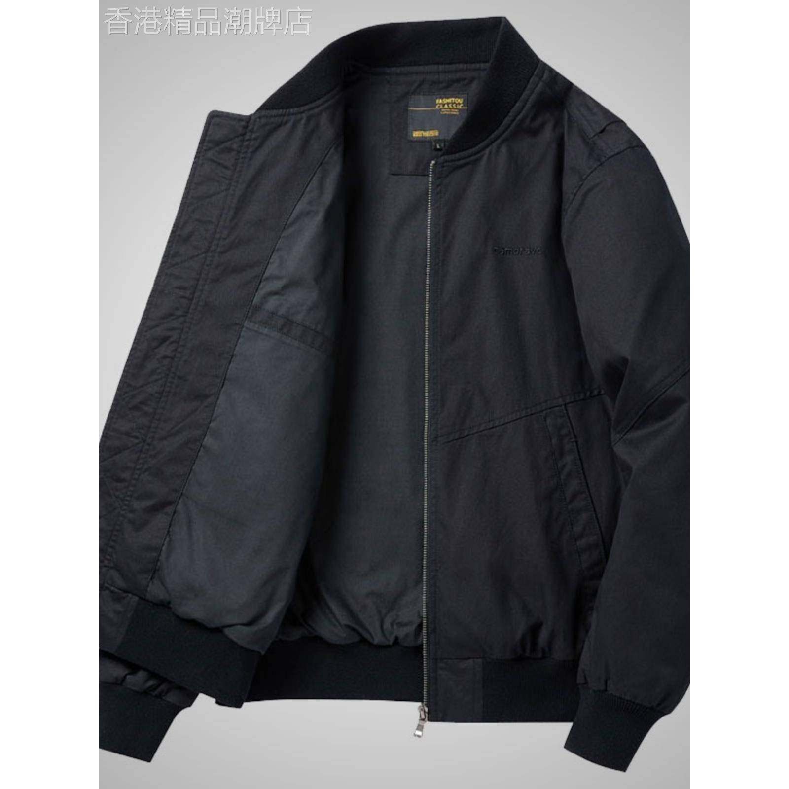 秋冬高端纯棉宽松夹克男休闲棒球服新款韩版工装外套大码棉衣上衣