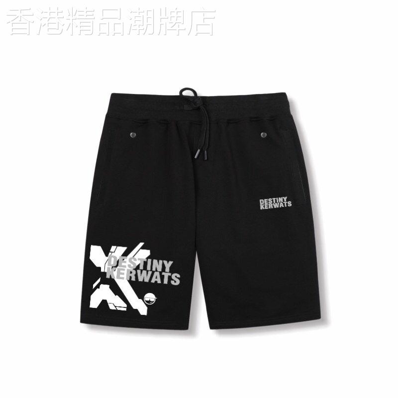 香港IT代购潮牌字母印花大尺码男装五分裤韩版运动宽松休闲五分短