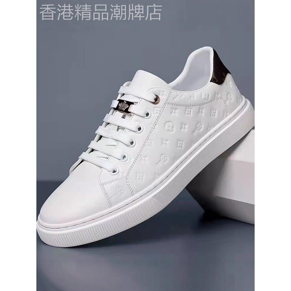 潮牌始于颜值~春季新款男士小白鞋透气韩版潮流百搭真皮休闲板鞋