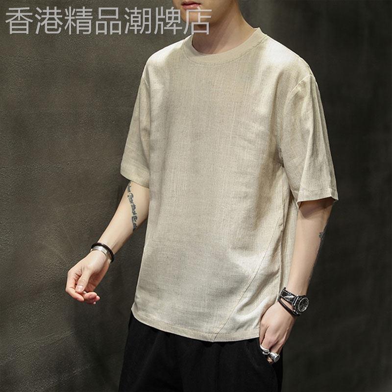 短袖T恤男士夏季潮牌宽松大尺码休闲半袖T恤衫青年潮流百搭上衣服