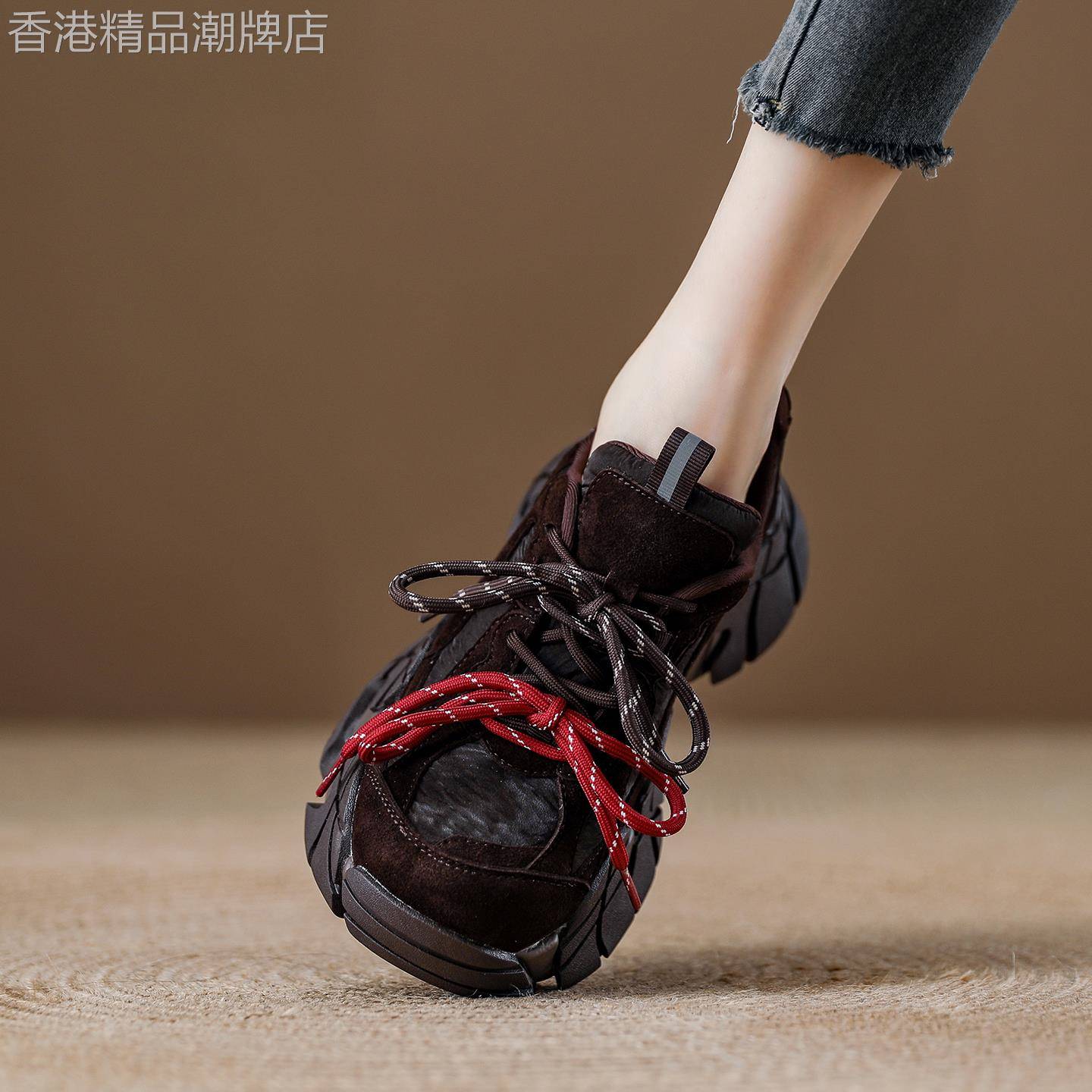 西班牙小众品牌ONGYSL厚底巨好看八爪鱼老爹鞋女增高休闲运动女鞋