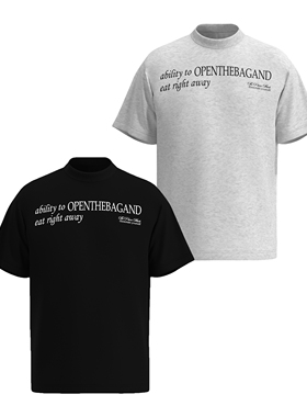 Goinsk 索罗娜短袖男cleanfit上衣夏季小领口潮牌半袖标语凉感T恤