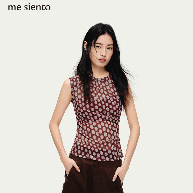 me siento 26SS无袖显瘦收腰背心吊带套装