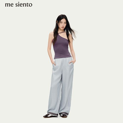 【明星同款】me siento 26SS 交叉细肩带修身短款吊带