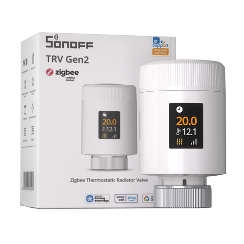 SONOFF TRV-ZBT ZigBee+蓝牙智能温控阀 暖气片控制器APP语音控制