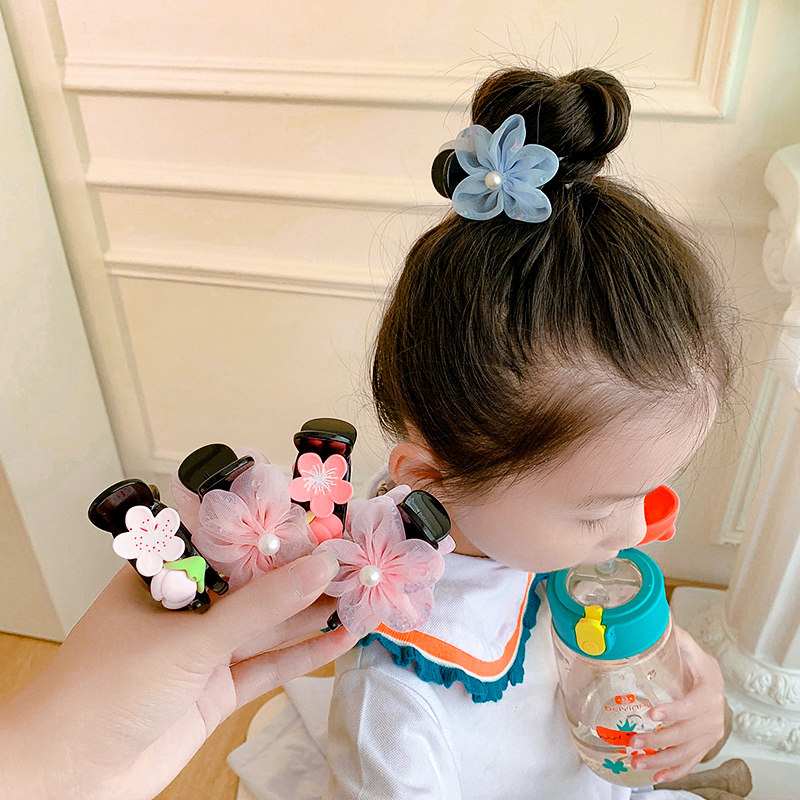 夏季丸子头马尾夹儿童小号抓夹可爱女童发饰盘发固定神器网红新款