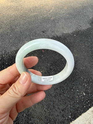 55-12.5-8.6缅甸纯天然A货翡翠淡绿底色飘乌鸡洒金证书637保真