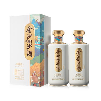 金沙回沙酒 回味 53度酱酒 500mL*2瓶装 贵州酱香型纯粮白酒