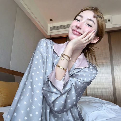 真丝睡衣女2026新款春秋季薄长袖长裤缎面高级感桑蚕丝家居服套装