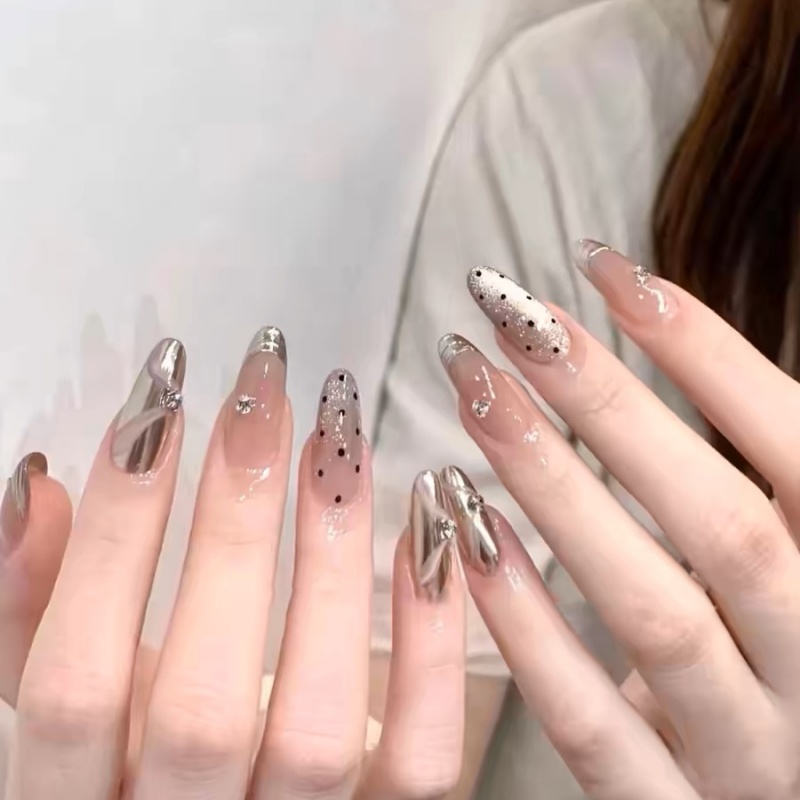 纯手工穿戴甲光疗甲新娘甲片