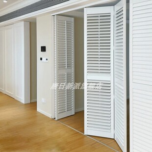 木百叶门折叠门阳台百叶隔断柜门折叠门实木百叶窗活动百叶隔断门