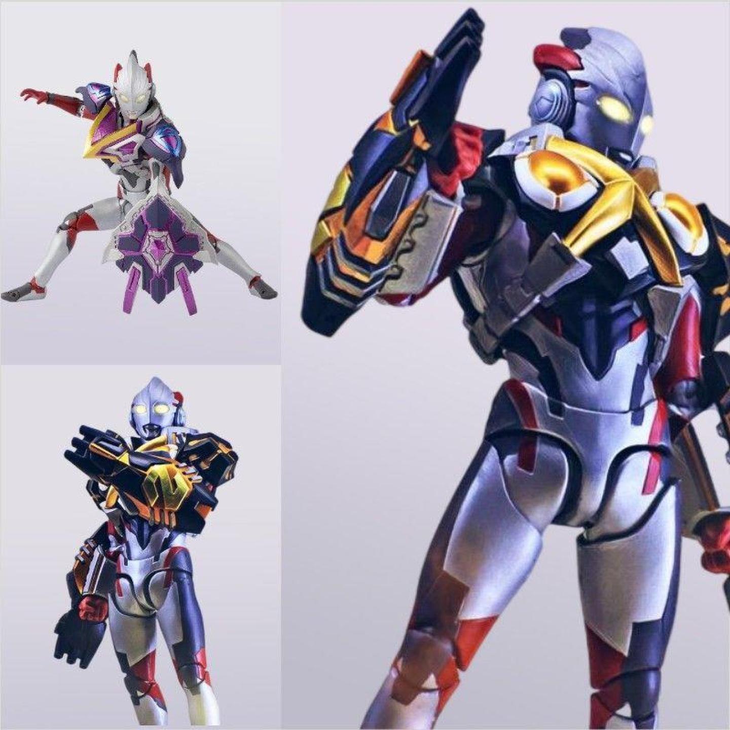 上新SHF艾克斯奥特超越型贝塔火花混合装甲套装可动模型人偶