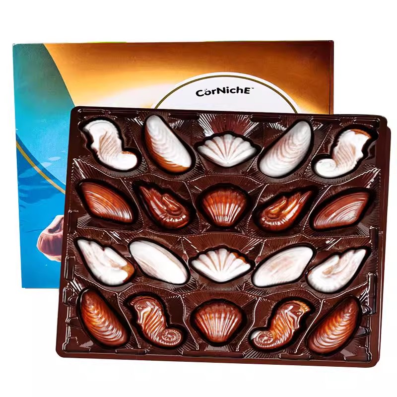 创意贝壳型 可可脂巧克力 送礼袋