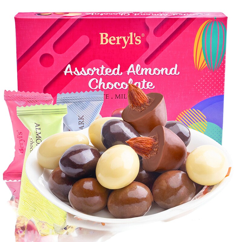 马来西亚倍乐思多口味偏桃仁夹心牛奶巧克力礼盒装新年礼物送女友