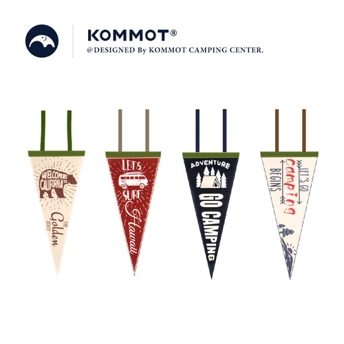 kommot露营氛围装饰三角旗