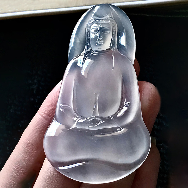 逸之璟天然翡翠观音吊坠