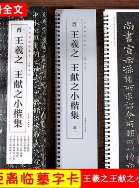 王羲之王献之小楷集 经典碑帖近距离临摹卡 黄庭经 乐毅论 孝女曹娥碑 临钟繇小楷宣示表 洛神赋 二王小楷书毛笔书法字帖 安徽美术