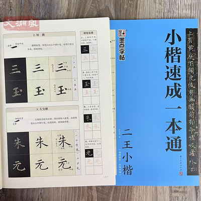 二王小楷速成一本通 视频指导 王羲之 王献之笔法特点毛笔硬笔书法要领笔画偏旁部首结字规律章法创作楷书毛笔书法字帖 墨点字帖