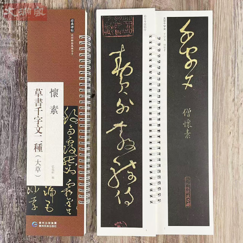 怀素大草千字文 近距离临摹字卡 贵州民族出版社 怀素草书原帖附繁体旁注书法毛笔练字帖临摹范本 弘蕴轩
