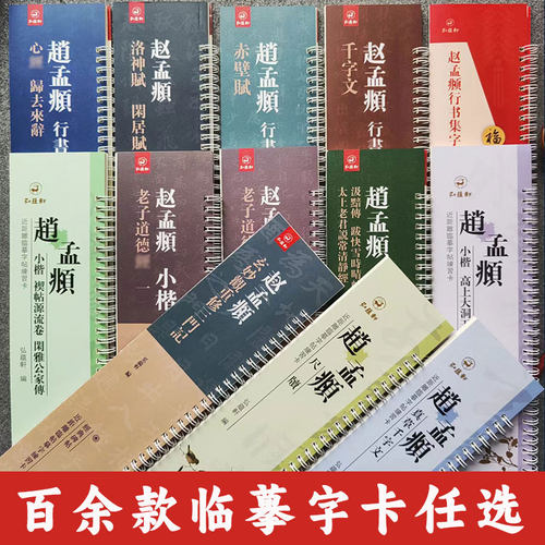 近距离临摹毛笔练字帖