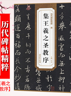 怀仁集王羲之圣教序 历代碑帖精粹 大唐三藏圣教序 行书书法毛笔字帖 附简体旁注 安徽美术出版社