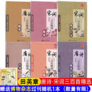 唐诗三百首 宋词三百首精选 田英章书楷书行书钢笔字帖 成人学生唐诗宋词正楷硬笔练字本自带临摹纸 华夏万卷