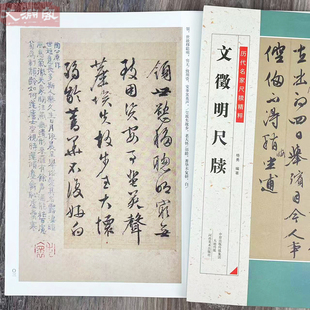 文徵明尺牍 历代名家尺牍精粹 碑帖书法作品集 文徵明手札墨迹行书草书书法临摹毛笔练字帖附简体旁注 河南美术出版社