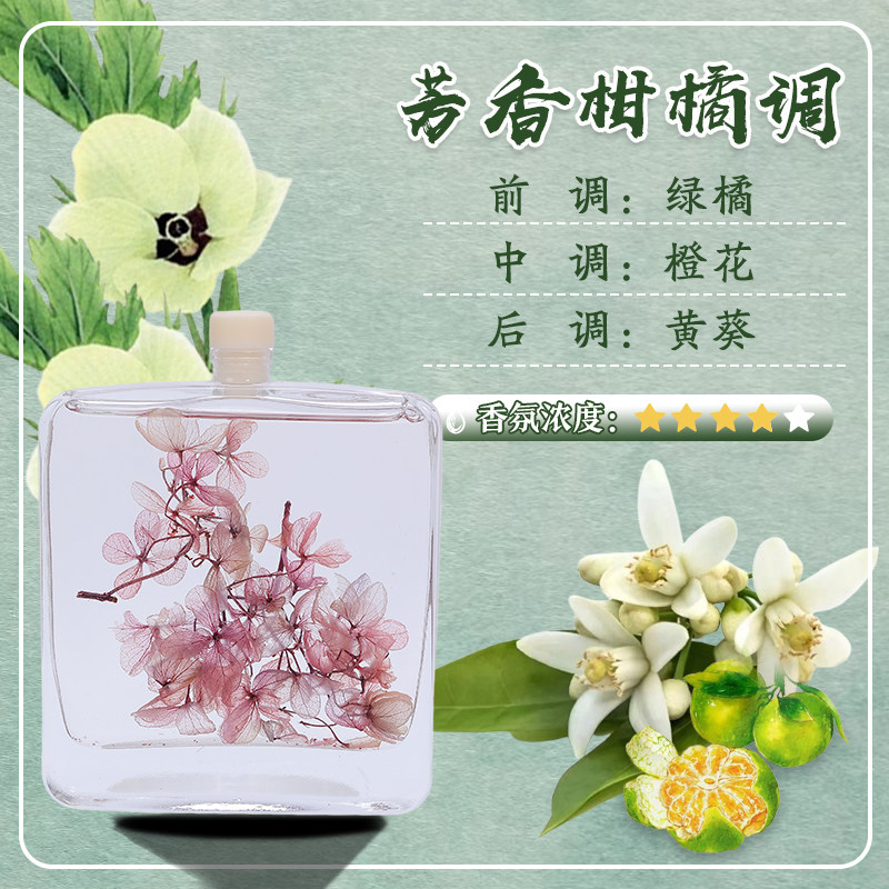 香薰100ML真花香氛酒店车内家用摆件空调出风口风扇车载香水车内
