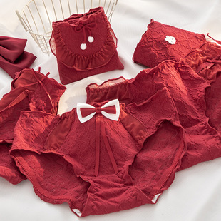 内裤女生10A级纯棉抗菌裆本命年可爱纯色少女三角裤头A类中腰