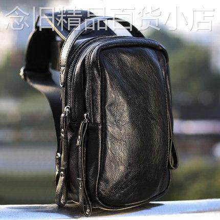 香港新款男士胸包皮质大容量旅行男斜挎包胸前包学生休闲单肩包潮