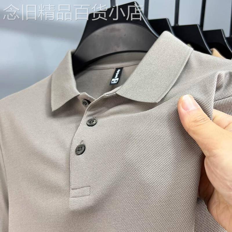 MAROLIO~不挑身材!夏季丝光棉高端polo衫男士商务休闲短袖T恤男