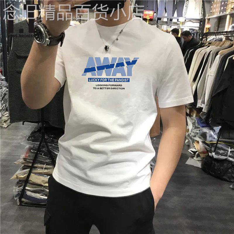 香港潮牌夏季短袖T恤男ins港风宽松复古圆领上衣潮流时尚休闲半袖