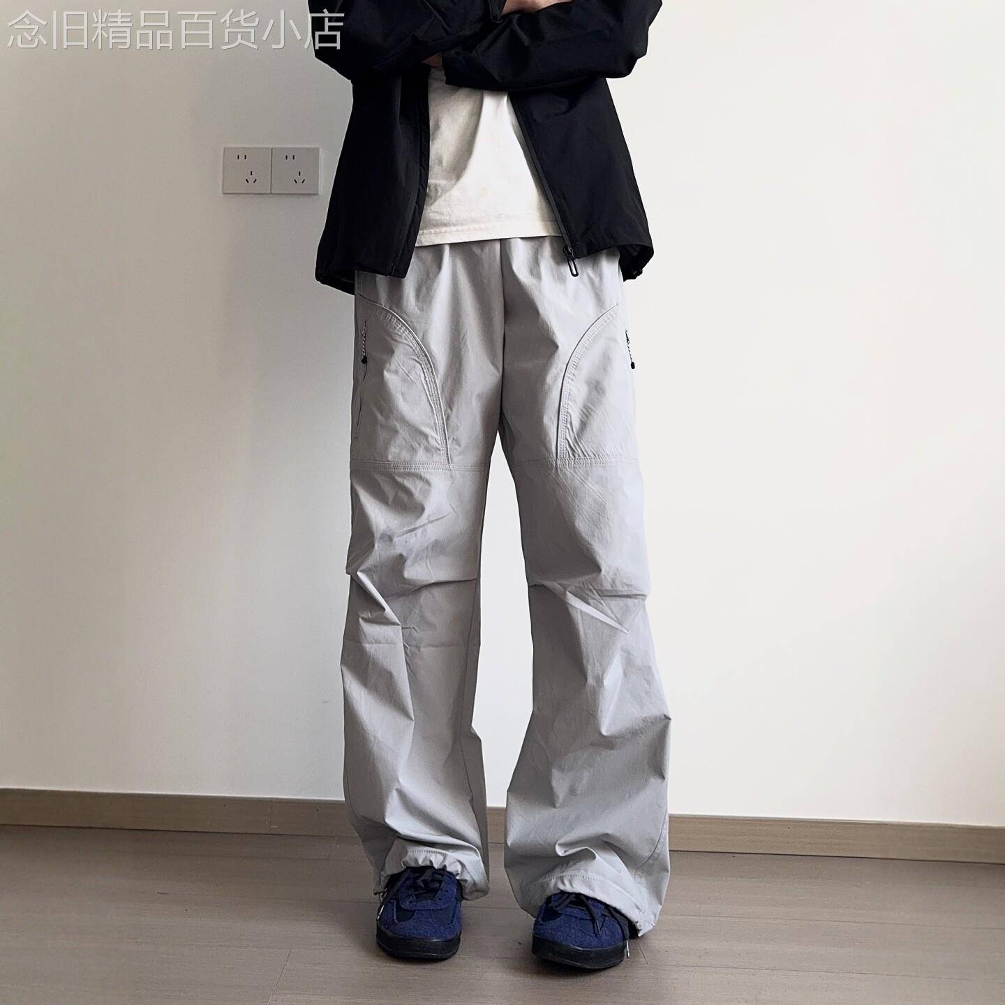 美式『时尚设计风』!新品推荐!防泼水宽松机能运动冲锋裤子男女