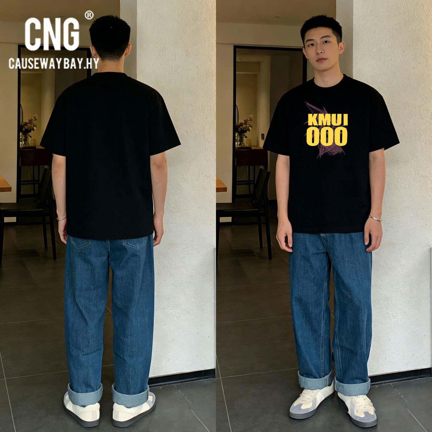 香港潮牌夏季新款短袖男士韩范痞帅高街时尚圆领基础款半袖T恤衫